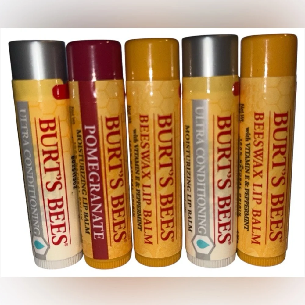 Pack of 5⚡️Burt's Bees Lip Balm Collection -